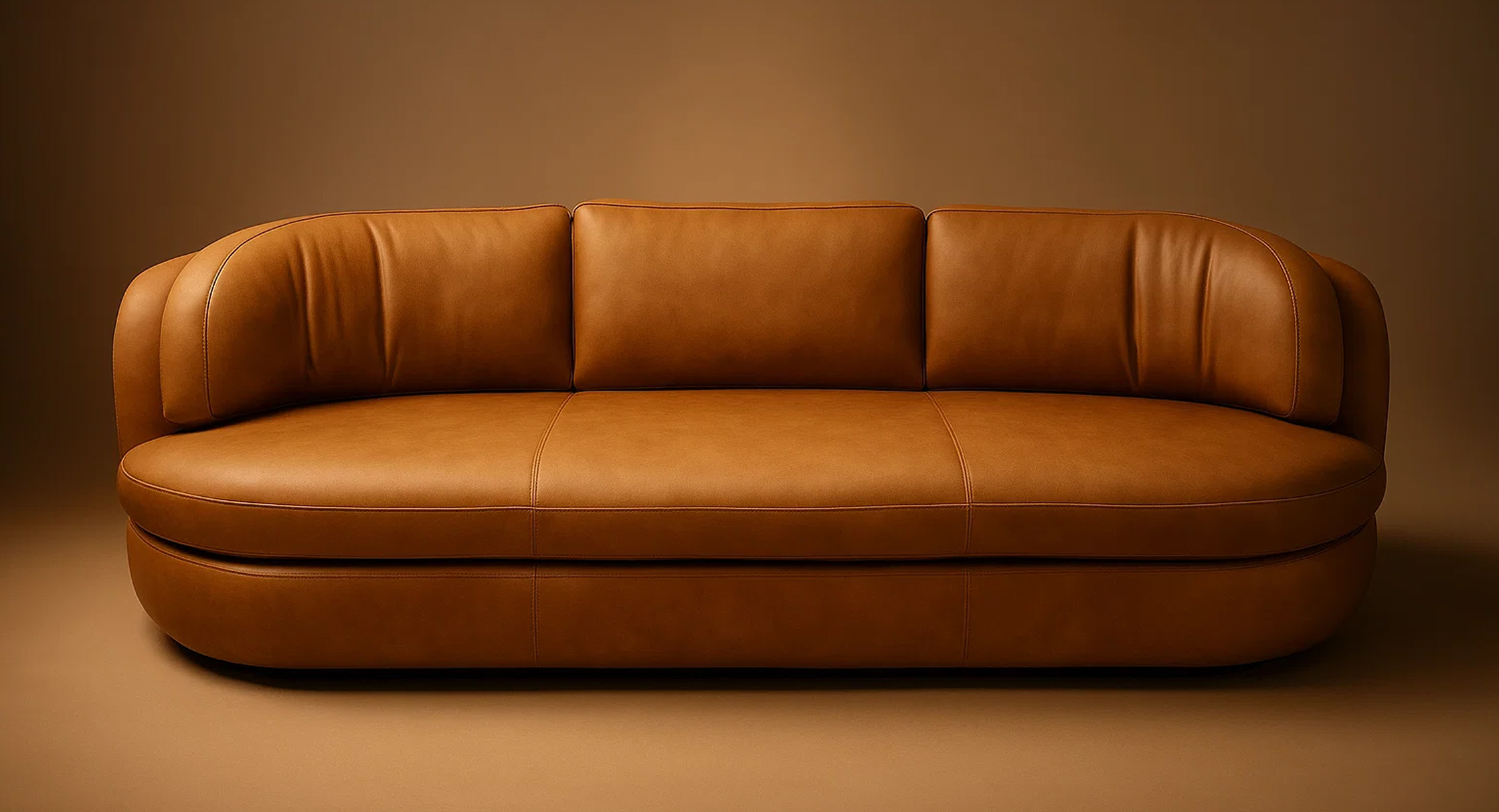 4인용 가죽 소파