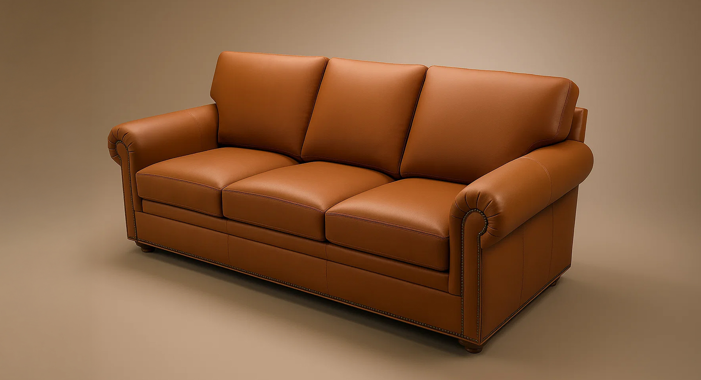 3인용 가죽 소파