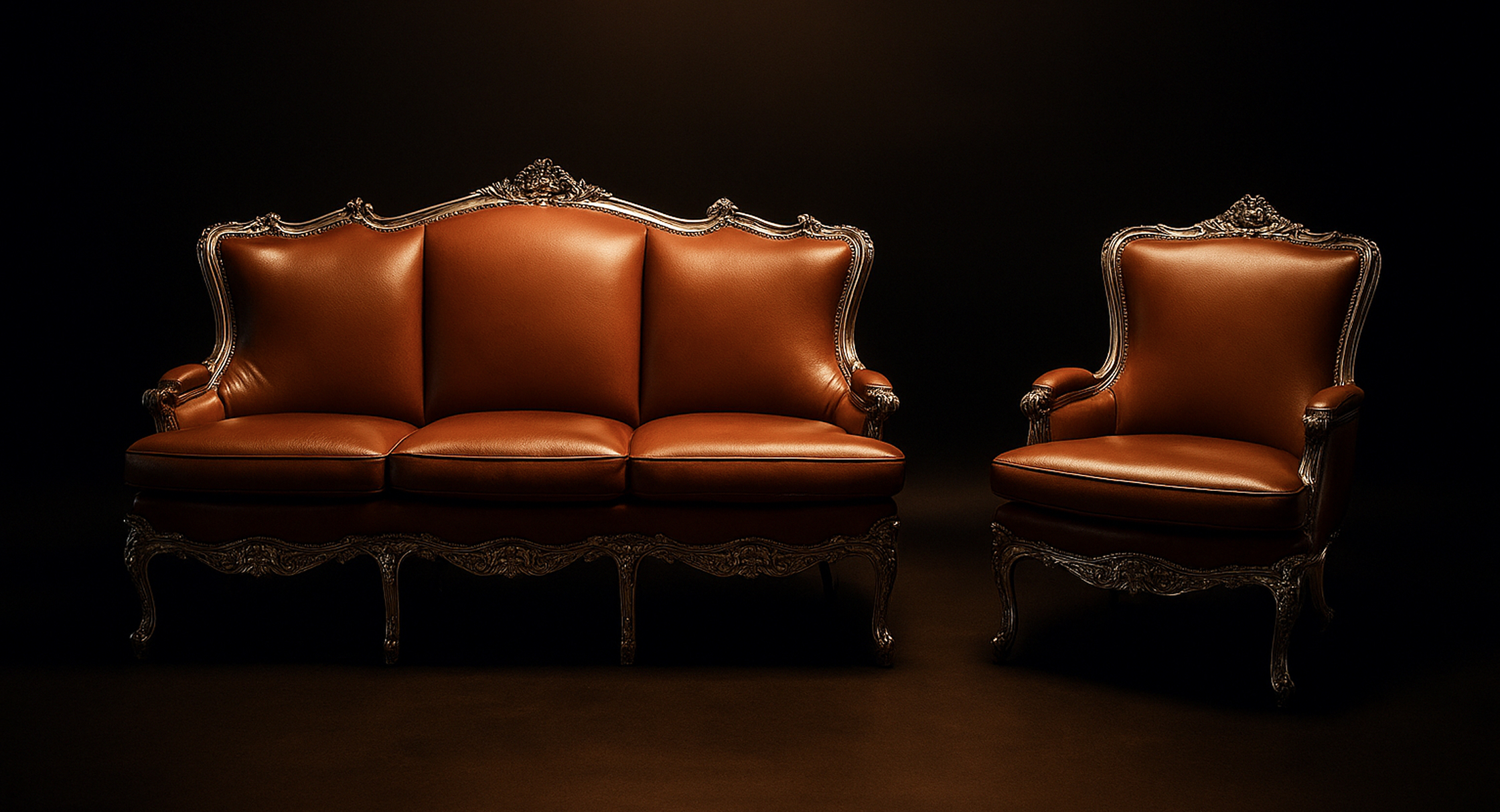 3+1인용 가죽 소파