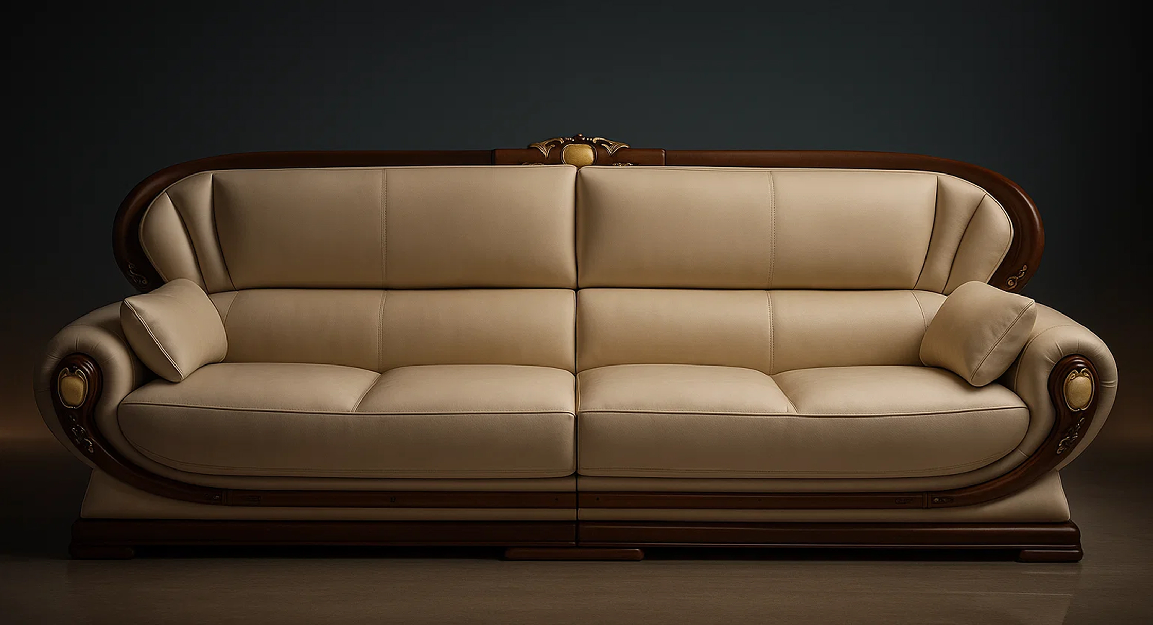 4인용 가죽 소파