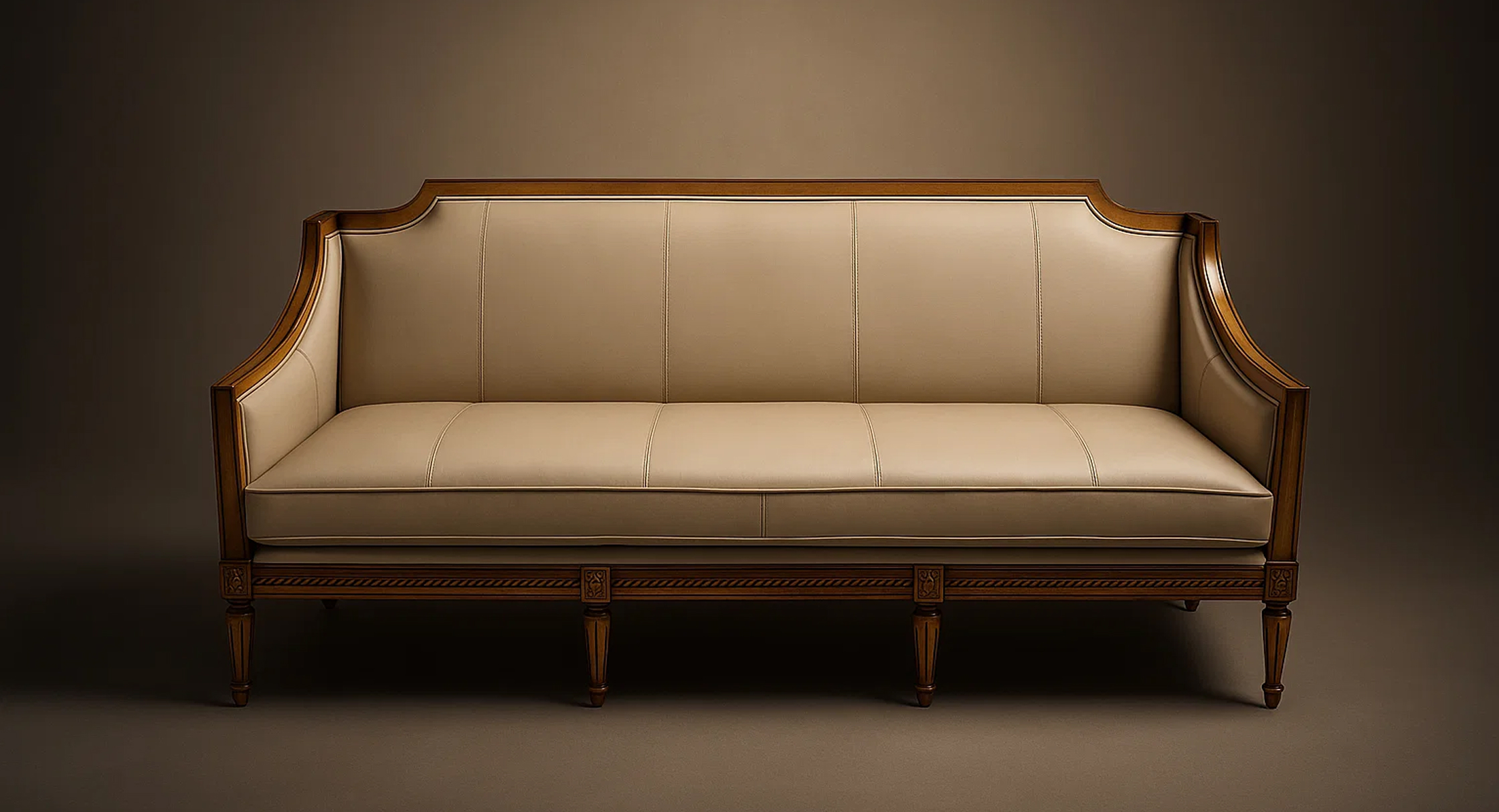 3인용 가죽 소파