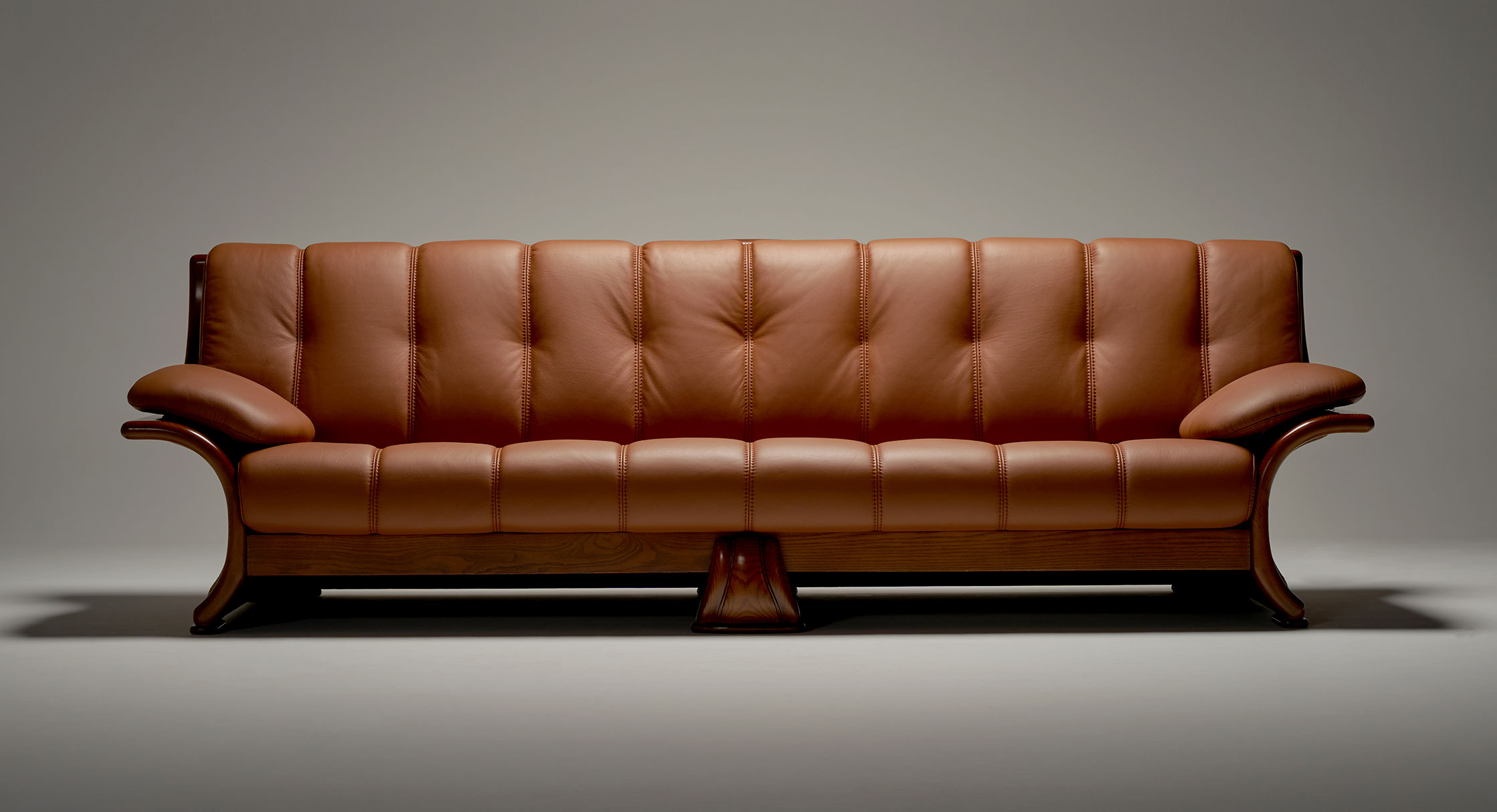 4인용 가죽 소파